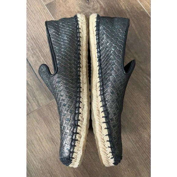 Ugg Sandrinne metallic basket espadrille slip on loafers size 7 - Picture 3 of 11